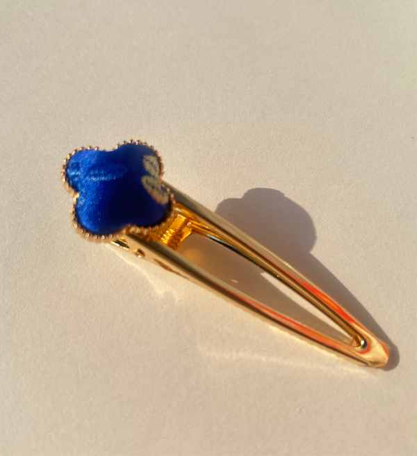Blue color four-leaf clover hairpin for birthday gifts