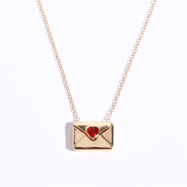Envelope necklace  lady high color ins necklace